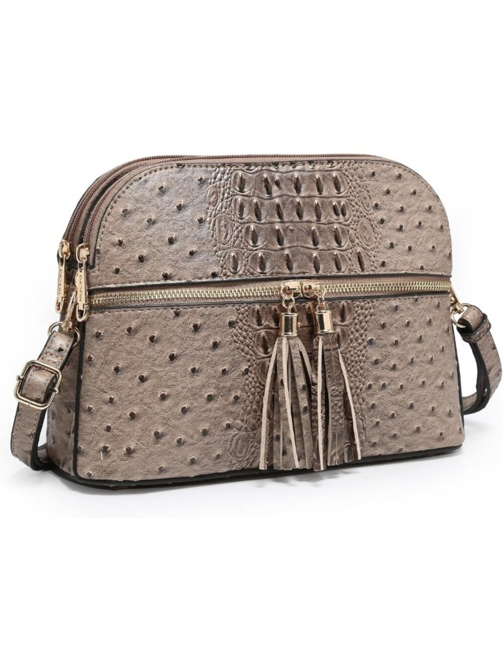 Stylish Tassel Crossbody Bag with Zipper Pockets - Perfect for Travel & Everyday